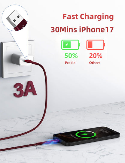 USB C Cable 10FT (10FT / USB A to USB C / Red)