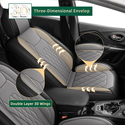 Car Seat Covers for Toyota Corolla 1994 (128 Black&Grey / 20-Corolla-2 front seat covers only)