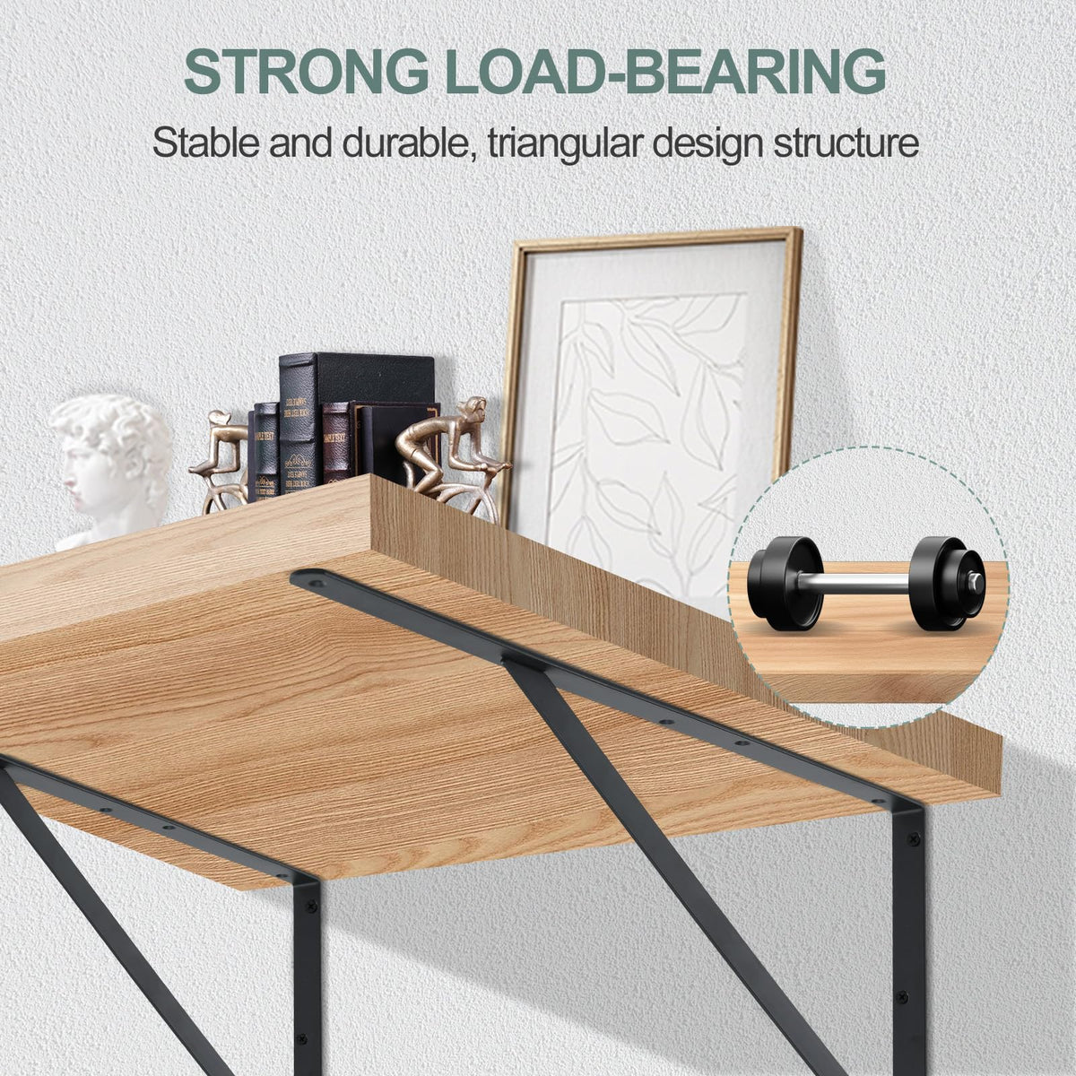 8 Pack L22 x H 12" Black Heavy Duty Shelf Brackets with Screws Metal Shelf Brackets Shelf Support Angle Brackets for Shelves L Brackets Heavy Duty Floating Shelf (8 Pack-Black / 22''x12'')