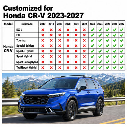 2 Front Car Seat Covers for Honda CRV CR (#057 Black&Beige / 3.CR-V 2023-2027-2 Front Seat Covers Custom Fit)