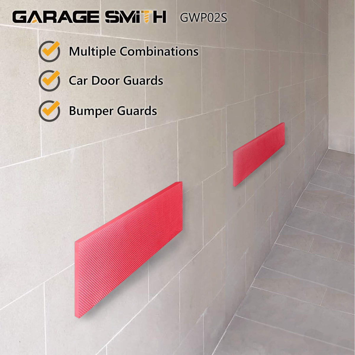 GWP02S Garage Wall Protector Car Door Protectors (Red)