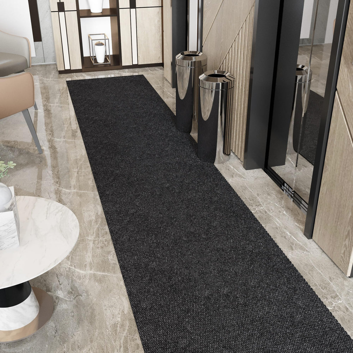 3x50 Commercial Floor Mat Heavy Duty High Traffic Utility Carpet (Black Hobnail / 2'7" x 50' (Runner))