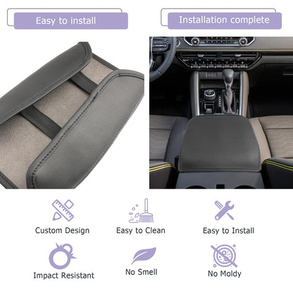 2025 2026 Canyon Center Console Cover Compatible with 2023 2024 2025 2026 GMC Canyon & Chevy Colorado Accessories Armrest Cover Center Console Pad Armrest Console Cover (2023-2026 Colorado & Canyon Thin Black)
