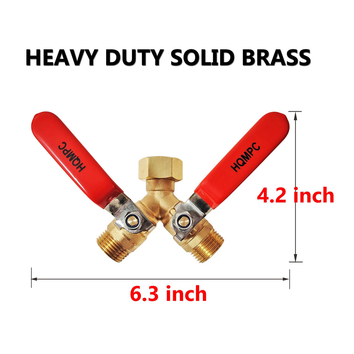 Garden Hose Y Valve Splitter 2 Way Heavy Duty Water Hose Y Splitter For garden lawn watering With Shut off Valves (1)