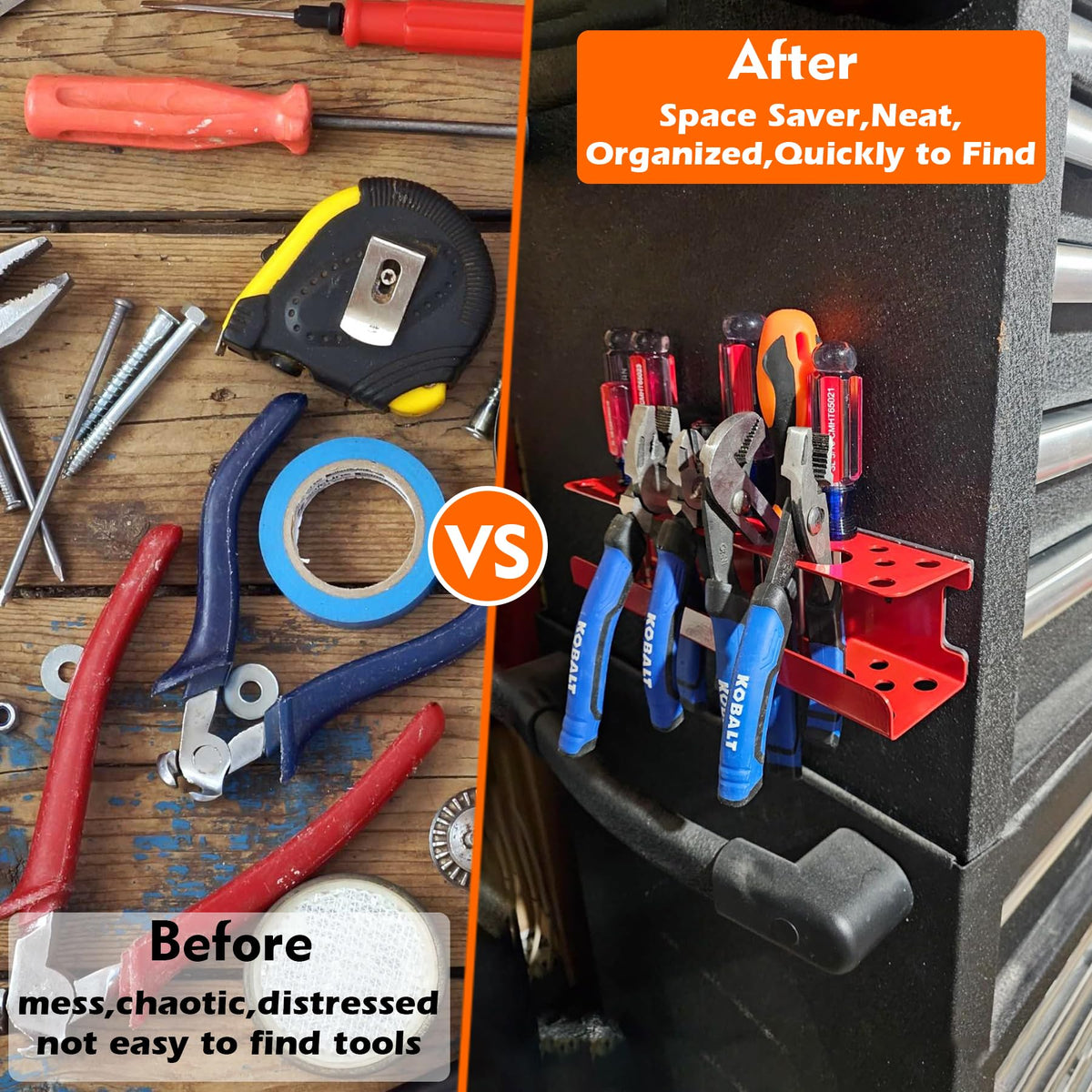 Magnetic Screwdriver Rack (Red Screwdrivers Holder)