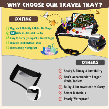 Kids Travel Tray for Car Seat (Cosmic Dino)