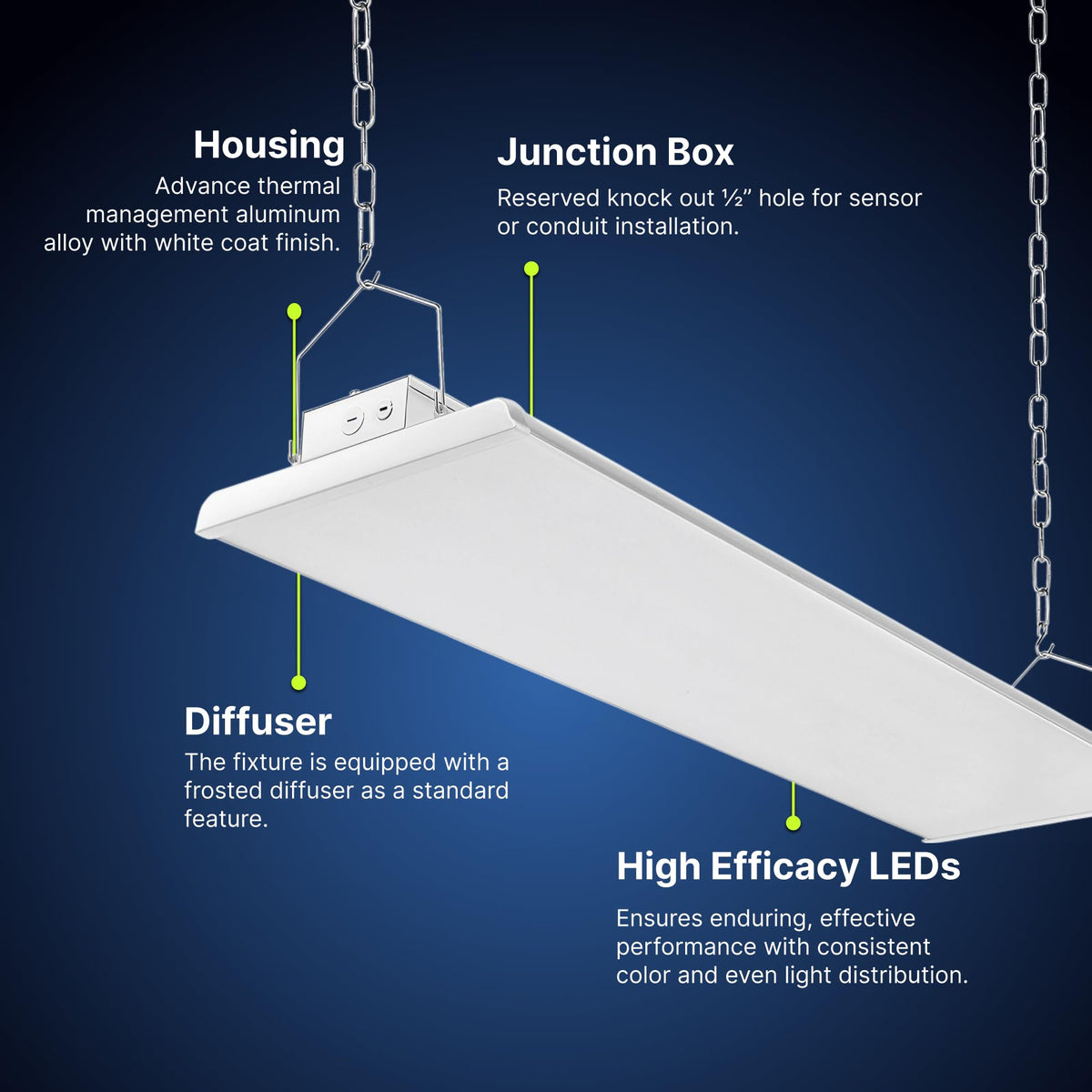 4 FT Linear LED Shop Light (1 PACK - 300W)