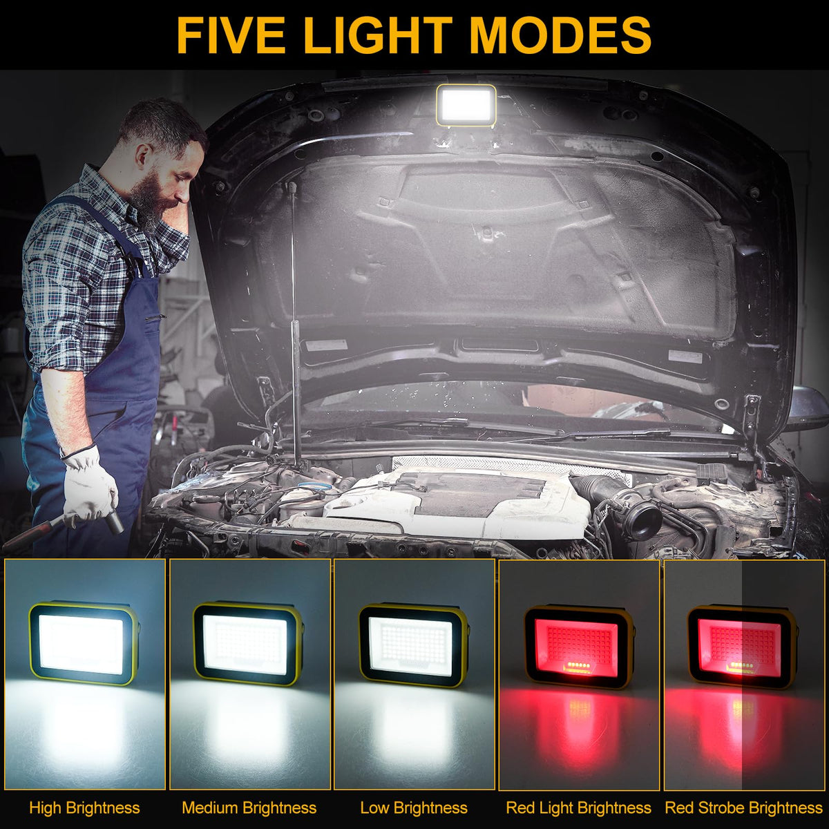 2 Pack 40W Rechargeable LED Work Lights (2PC)