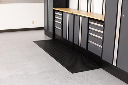 Performance Vinyl Garage Runner Small Coin Pattern (27" x 60" / Midnight Black)