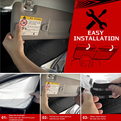 Windshield Sun Shade for 2025 2026 Toyota Camry Foldable Sun Sunshade for Car Front Window Blocks UV Rays and Heat Automotive Interior Protector Custom Fit Accessories (for 2025 Toyota Camry)
