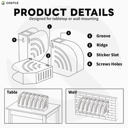 5 Inch Professional Sanding Discs Storage Bins (6 bins / Green)