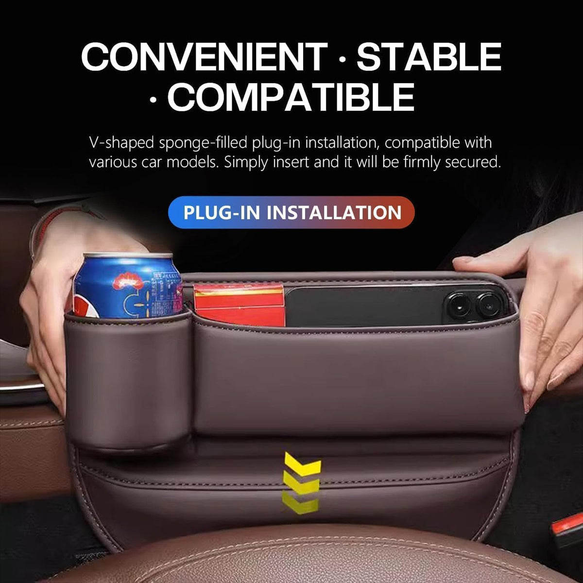 2 Pack Car Seat Gap Filler Organizer for Tesla Model X 2016 (normal / Beige)