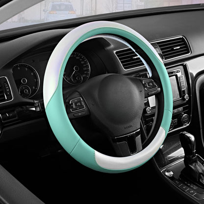 Steering Wheel Cover for 14.5 (White&Mint)