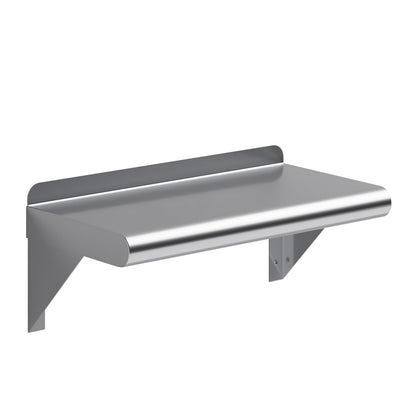 8 in. Deep x 16 in. Wide Stainless Steel Wall Mount Shelf (16 in. x 8 in.)