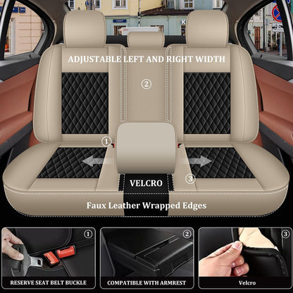 Car Seat Covers Fit for Mazda CX (#031 Black&Beige / 5.For Mazda CX-7-5 seat covers full set)
