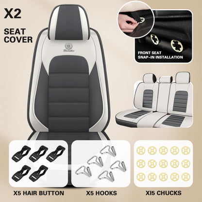 Car Seat Cover Fit for Honda CR (Grey&White / 5 Seats Standard)