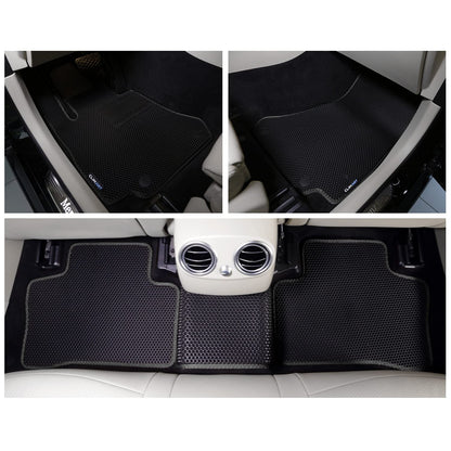 All Weather Car Floor Mats Compatible with Mercedes GLC (Black-Black / For GLC 16-22)