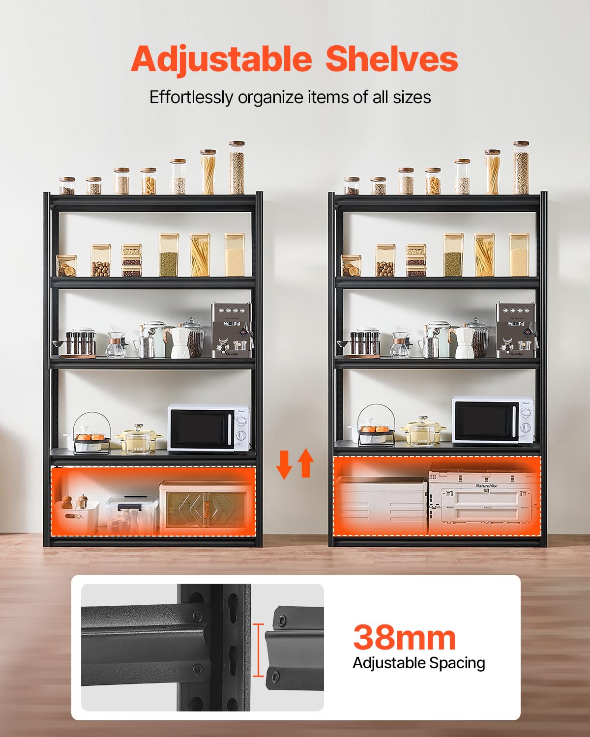Garage Shelving 5 (18" D x 48" W x 78" H)