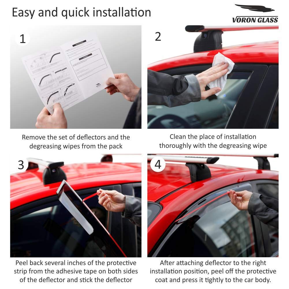 Tape on Extra Durable Rain Guards for Nissan Frontier 2022 (For Frontier 22-27)