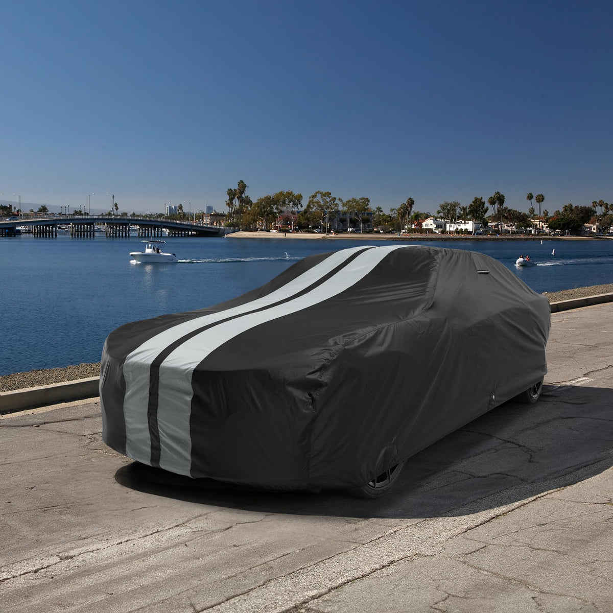 Car Cover Waterproof All Weather for 1982 (Black / Gray (Stripe) / 8. EXP 1982-1988)
