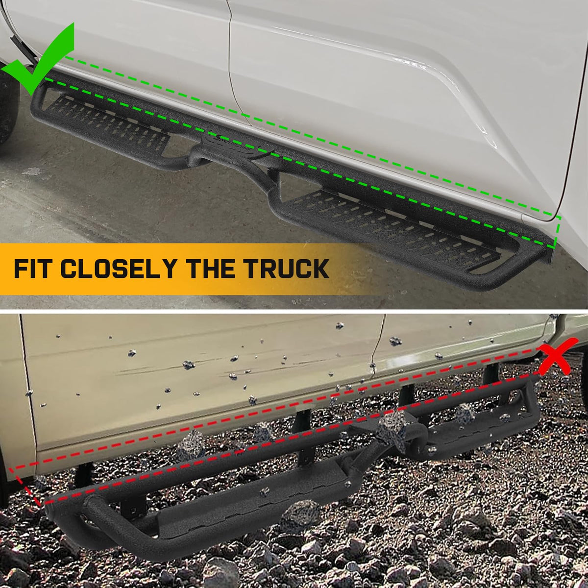 Running Boards Side Steps for 2024 (24-26 Tacoma Double Cab)