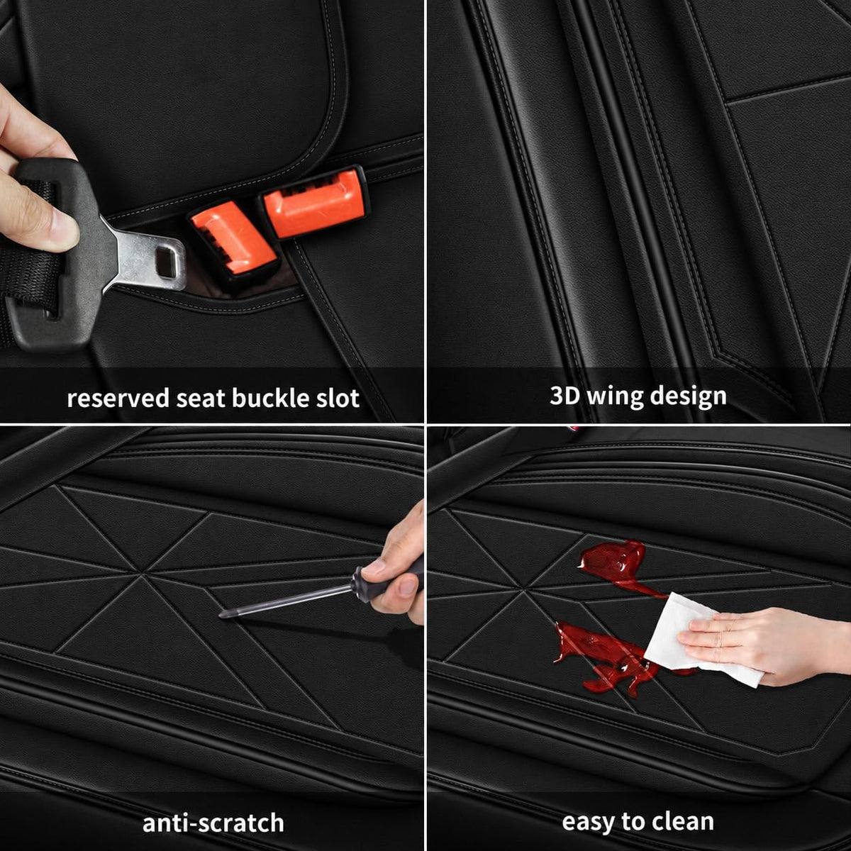 Full Set Car Seat Covers Fit For Subaru Impreza 2012 (#076 Black / 4.For Subaru Impreza-5 seat covers full set)