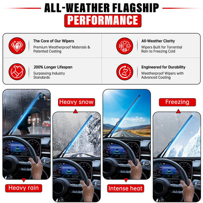 3 Pack Windshield Wiper Blades Replacement for Nissan Murano 2017 (26"/18"/12")