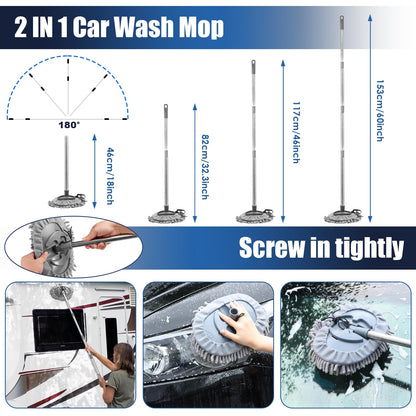 21Pcs Car Cleaning Kit with High Power Handheld Vacuum (Grey / 21Pcs)