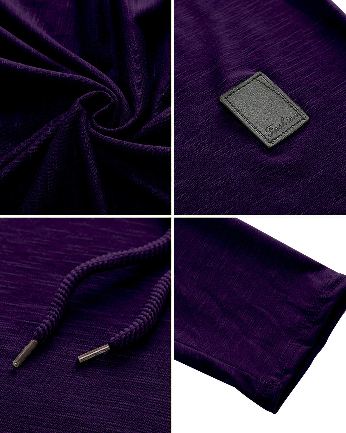 Mens Fashion Hoodies Sport Pullover Solid Color Shirt Workout Lightweight Tops Purple XX (XX-Large / Purple1)