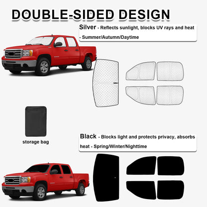 5pcs Car Sun Shades Custom for GMC Sierra 2007 (for GMC Sierra 2007-2013)