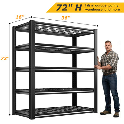 2 Pack Garage Shelves (Black)