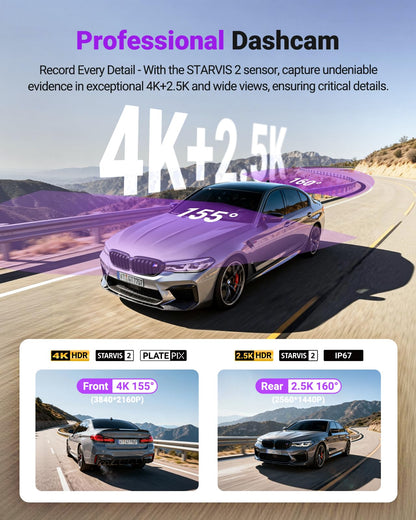 S1 Pro Max 4K+2.5K Dash Cam (S1 Pro Max 4K+2.5K)