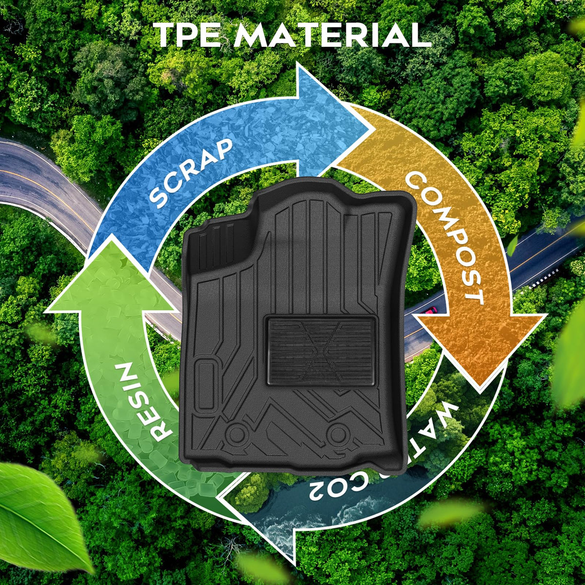 Floor mats for Toyota Tacoma 2016 (Toyota Tacoma Double Cab【2016-2023】)