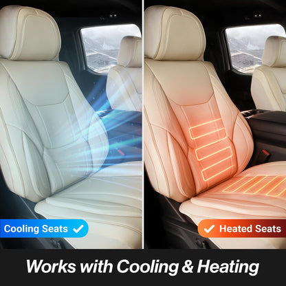 Premium Custom Fit Truck Car Seat Covers Full Set Seat Waterproof (X89 (See Vehicle Size Chart) / Full Set - Beige)