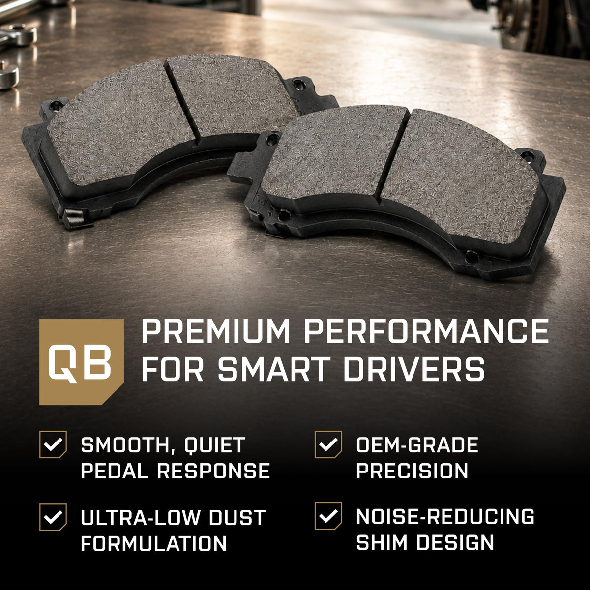 Premium Ceramic Front or Rear Brake Pads w