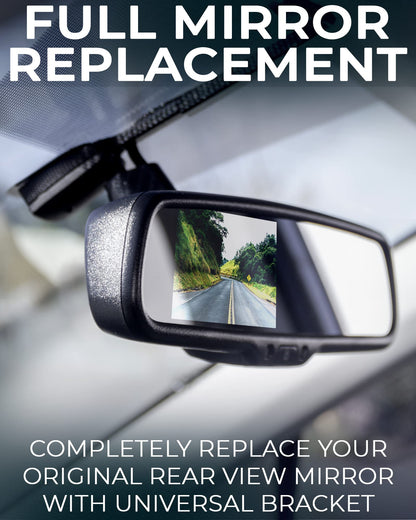 10.5" OEM Rear View Mirror with 4.3" LCD Screen + Dimming + Compass & Temperature (Auto Dimming & Compass/Temp)
