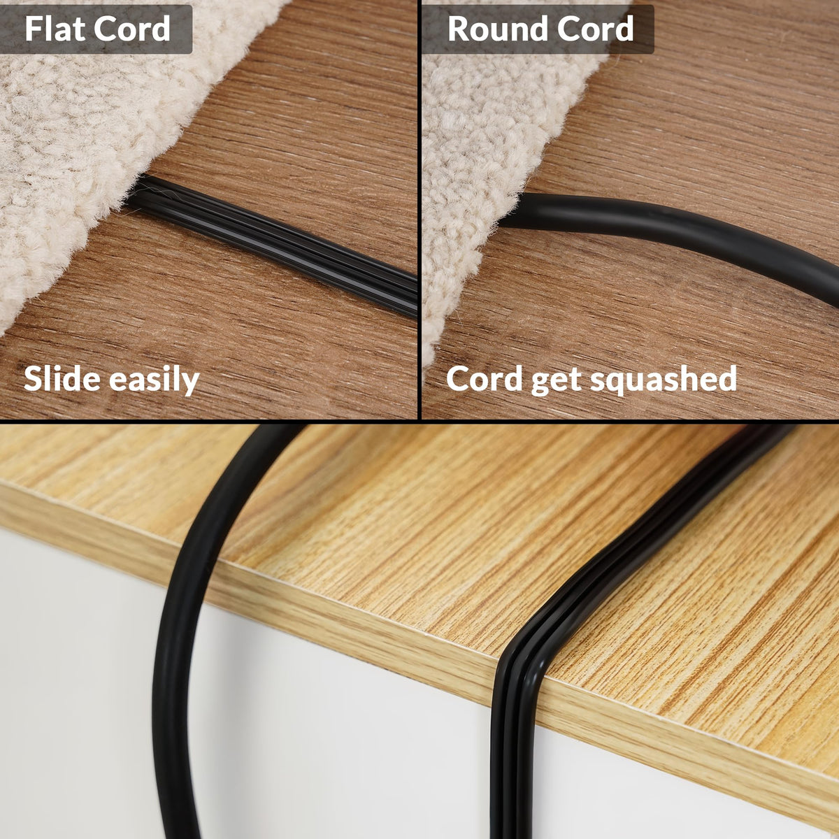 Flat Plug Extension Cord 40 Ft with Slim Space (1 Pack / 40FT)