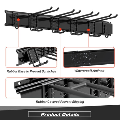 Garage Wall Organizer (34inch 2 panels+6 hooks)