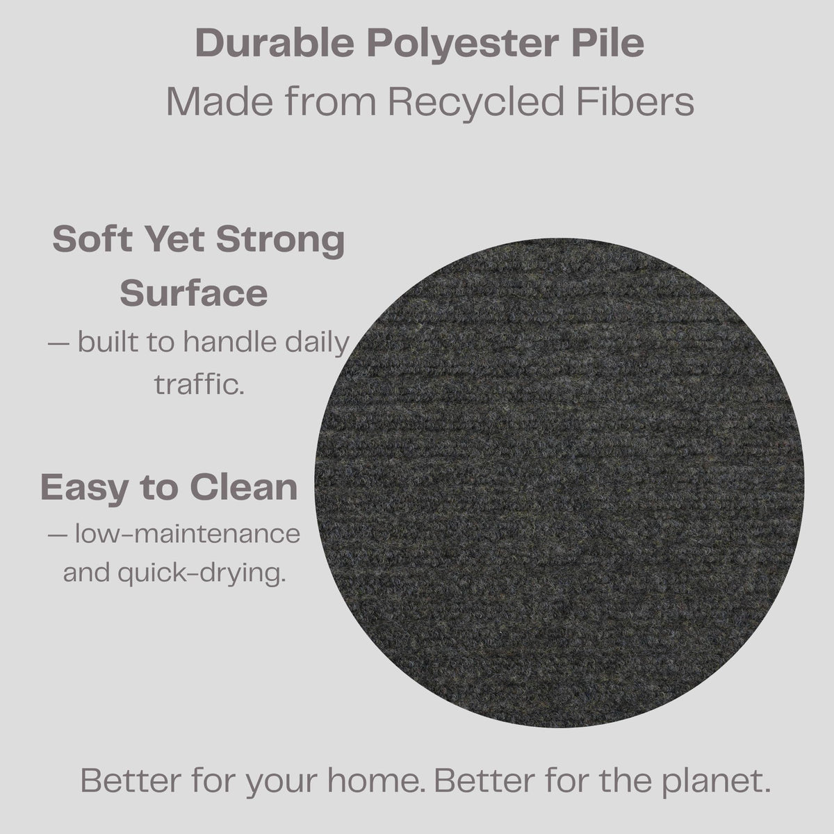 Ribbed Entryway Mat (3'x6' / Brown)