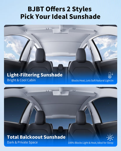 Roof Sunshade for Tesla Model Y 2020 (Light Gray / Model Y (2020-2025))
