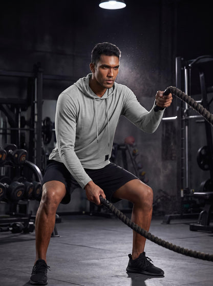 Mens Fashion Athletic Hoodies Sport Sweatshirt Solid Color Fleece Pullover Light Grey 3X (3X-Large / Light Grey)
