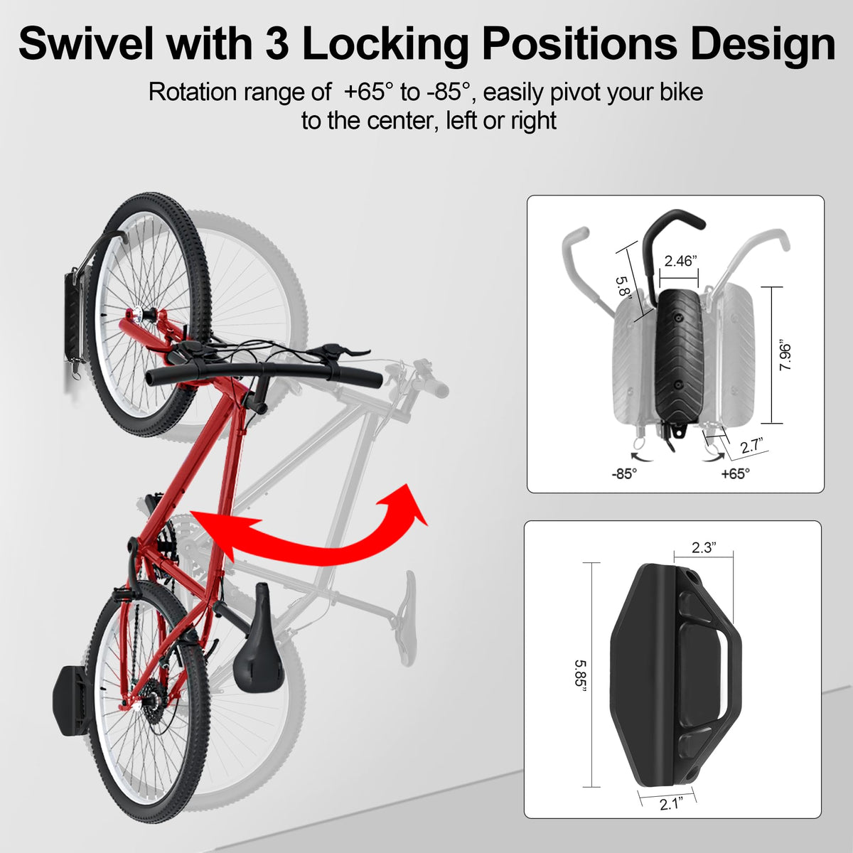 Swivel Bike Wall Mount (1 Pack)