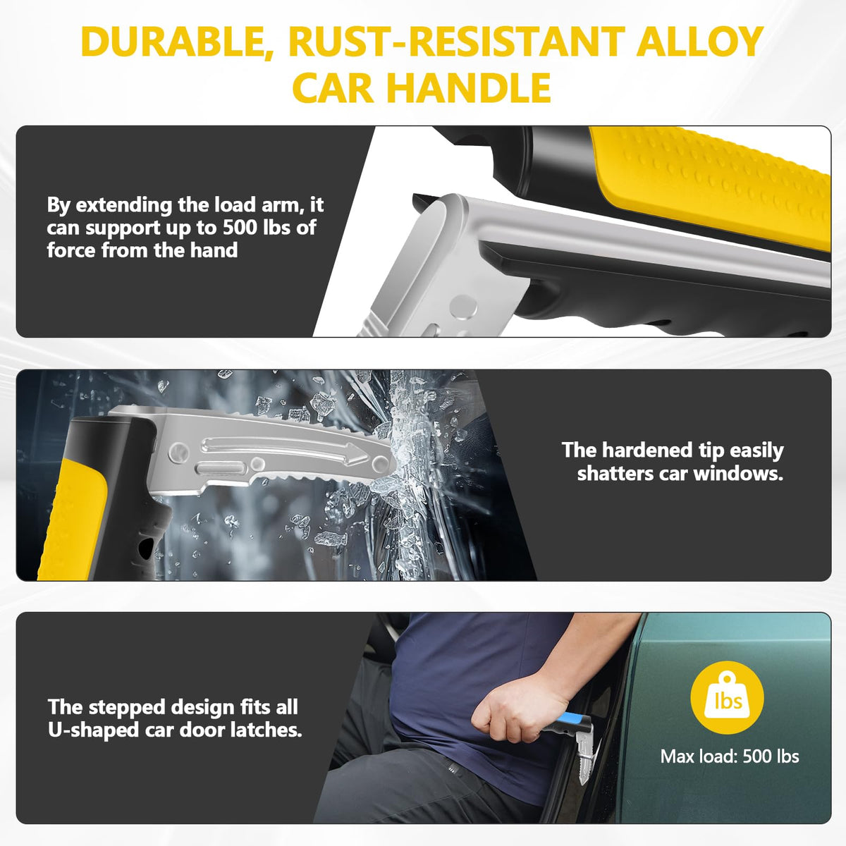 Car Door Handle for Elderly (Yellow)