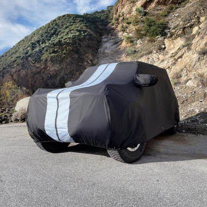 Car Cover Waterproof All Weather for 2003 (Black / Gray (Stripe) / 63. 4Runner 2003-2026)