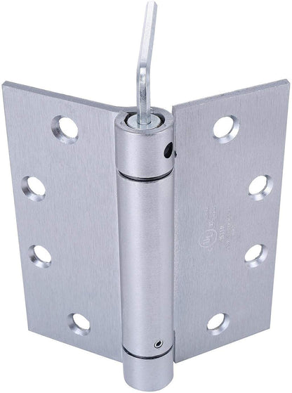 2 Pack 4.5"x4" Self Closing Spring Door Hinge (Satin Chrome / 4.5"x4")