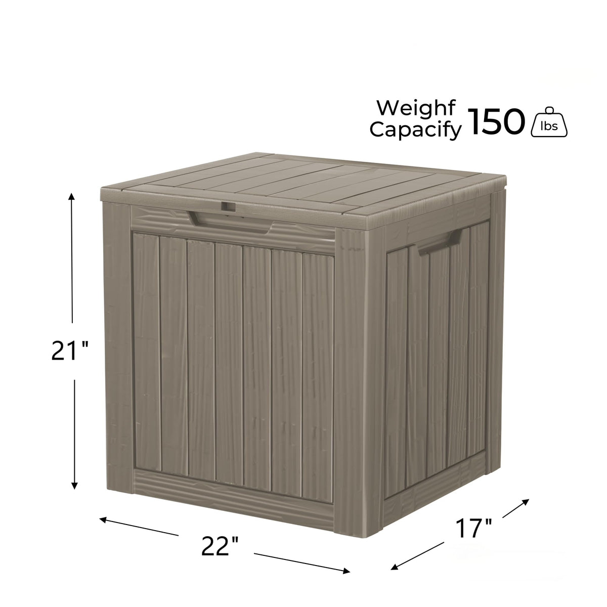 35 Gallon Resin Deck Box (Grey / 35 Gallon)