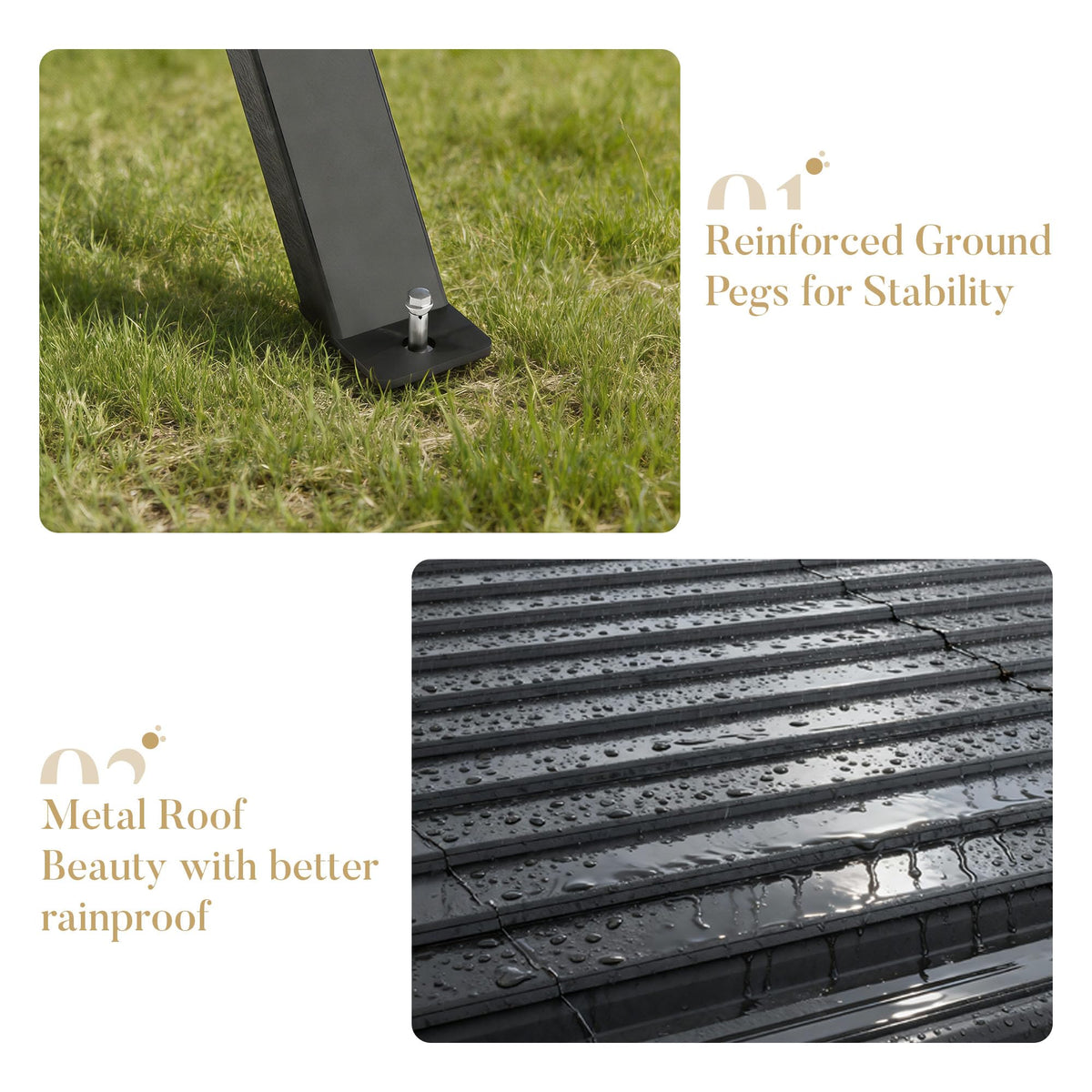 20x40 FT Heavy Duty Metal Carport Kit (20x40-Horizontal‑laid roof)