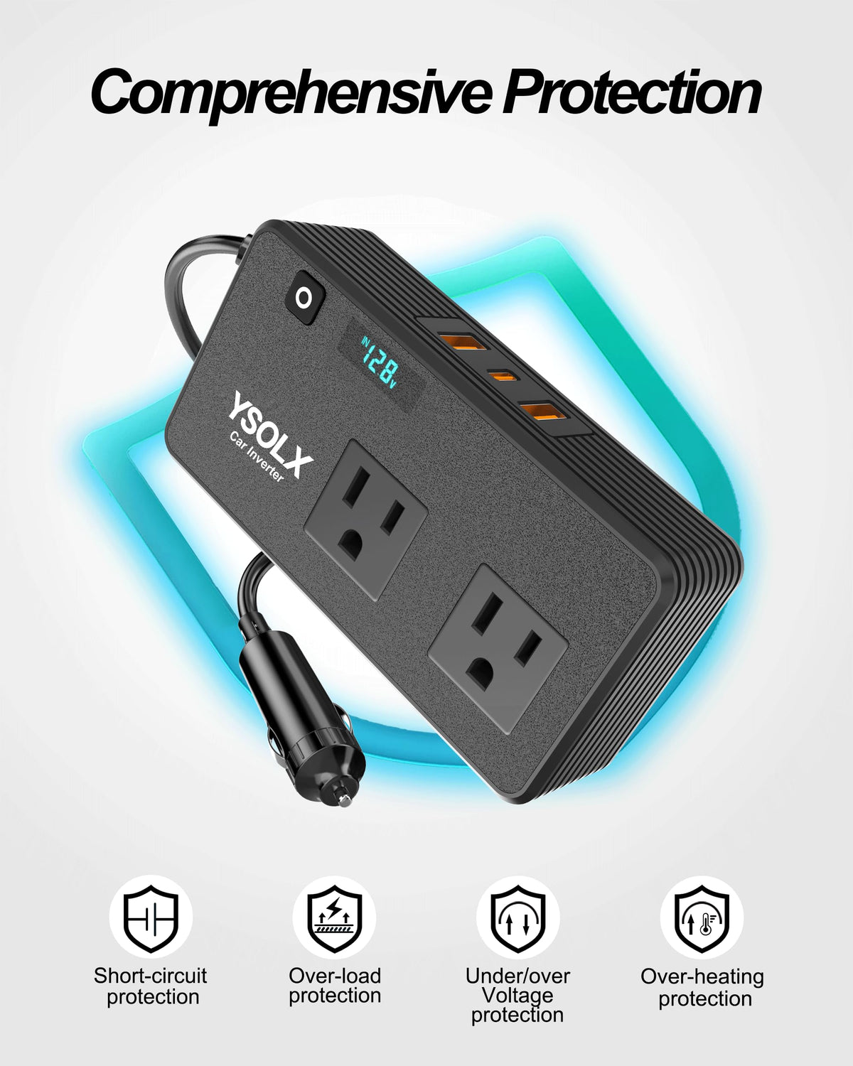 300W Portable Charger Car Power Inverter