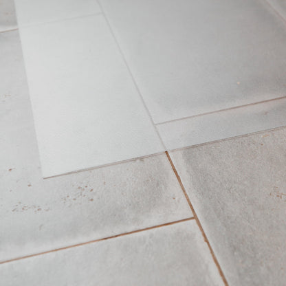 Ceramic Texture Clear Vinyl Garage Flooring Mat (7'6" x 17' / Clear)
