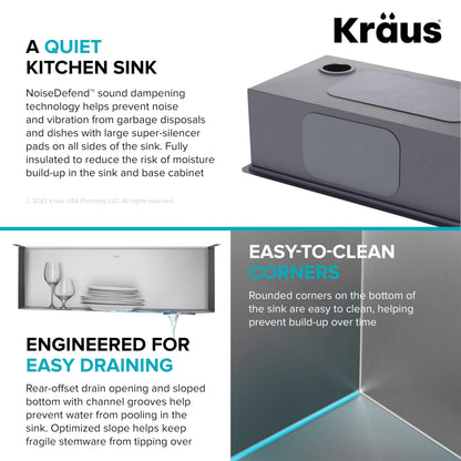 Stainless Steel 28 in Undermount Kitchen Sink KWU110 (Stainless Steel / 28 Inch / Sink)